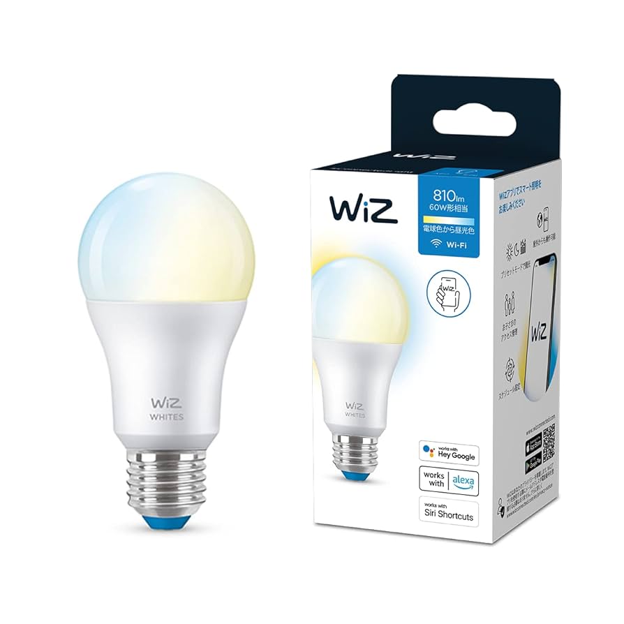 wiz スマート電球 E26 電球色 60W相当 6個 + 専用リモコン Amazon | ウィズ(WiZ) スマート電球 E26 60W相当 調光調色タイプ
